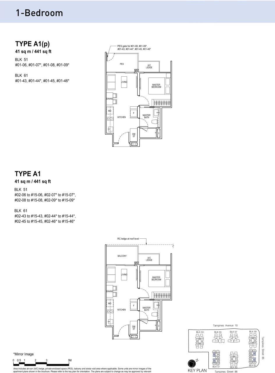 1-bedroom unit