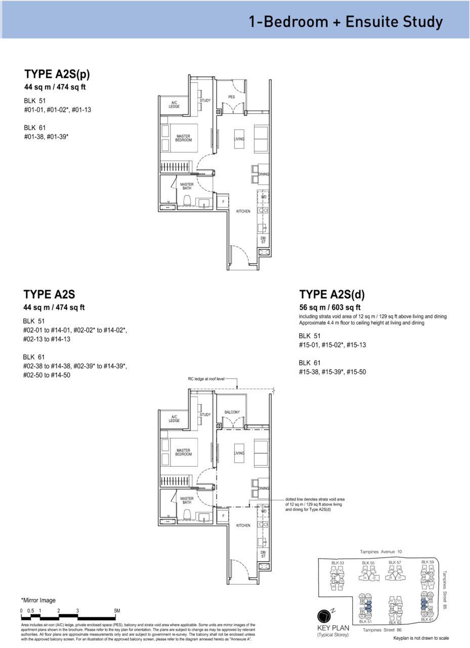 1-bedroom + ensuite study